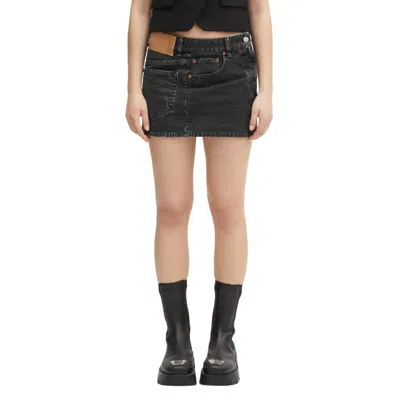 Mm6 Maison Margiela Maison Margiela Cotton Denim Mini Skirt In Black