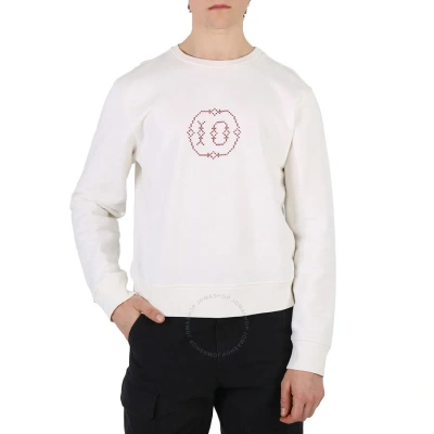 Mm6 Maison Margiela Maison Margiela Men's Embroidered Logo Sweatshirt In White