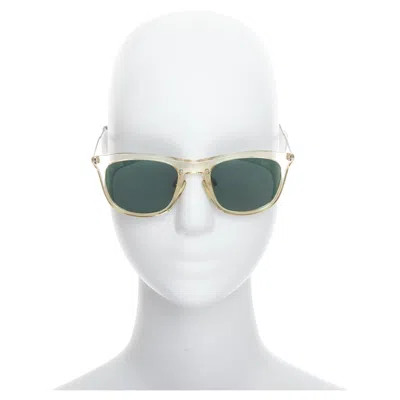 Pre-owned Mm6 Maison Margiela Maison Margiela Mmm06lbr Clear Plastic Frame Silver Cable Temple Sunglasses In Gray