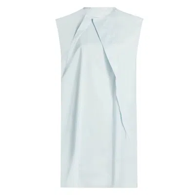 Mm6 Maison Margiela Maison Margiela Pleated Sleeveless Minidress In Blue