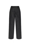 Mm6 Maison Margiela Maison Margiela Wool Trousers With Pleats In Black