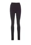 Mm6 Maison Margiela Salomon Seamless Stretch Thermal Leggings In Black