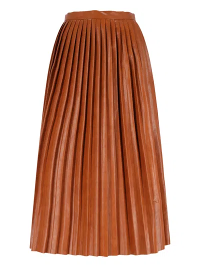 Mm6 Maison Margiela Maison Margiela-inspired Viscose Coated Mini Skirt In Brown
