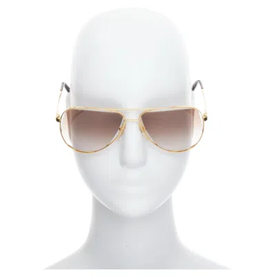 Pre-owned Mm6 Maison Margiela Maison Martin Margiela Mykita Mmm02g Gold Cut Out Aviators In Gray
