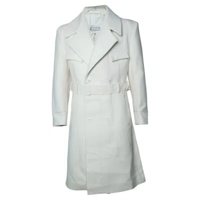 Pre-owned Mm6 Maison Margiela Maison Martin Margiela, Off White Melton Coat