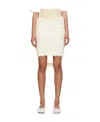 Shop Mm6 Maison Margiela Make An Old Rough-rimmed Skirt In White