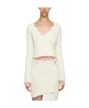 Mm6 Maison Margiela Making Old Zippered Cardigans In White