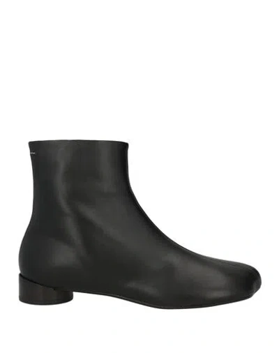 Mm6 Maison Margiela Man Ankle Boots Black Size 12 Leather