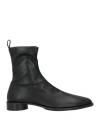Mm6 Maison Margiela Man Ankle Boots Black Size 6 Textile Fibers In Black