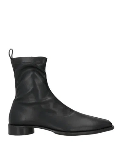Mm6 Maison Margiela Man Ankle Boots Black Size 6 Textile Fibers