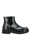 Mm6 Maison Margiela Mm6 By Maison Margiela Trunk Leather Ankle Boots With Block Heel In Black
