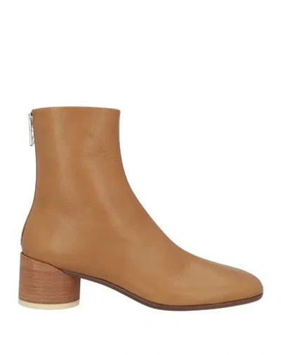 Mm6 Maison Margiela Man Ankle Boots Camel Size 13 Leather In Beige