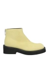 Mm6 Maison Margiela Man Ankle Boots Lime Green Size 9 Leather In Green
