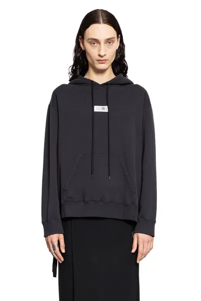 Mm6 Maison Margiela Man Black Sweatshirts