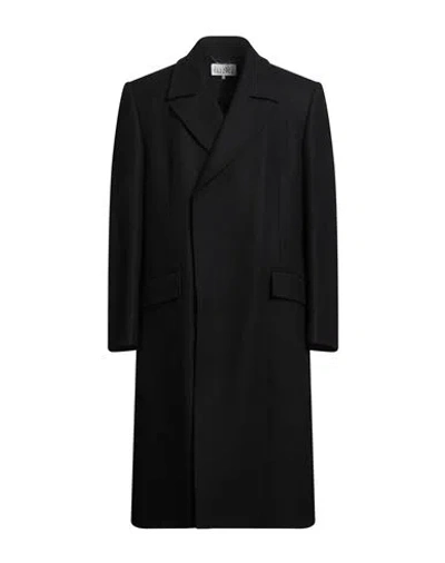 Mm6 Maison Margiela Man Coat Black Size 42 Wool, Polyamide