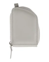 Mm6 Maison Margiela Man Coin Purse Light Grey Size - Cow Leather In White