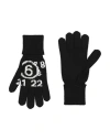 Mm6 Maison Margiela Man Gloves Black Size L Virgin Wool, Acrylic In Black