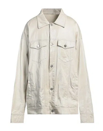 Mm6 Maison Margiela Man Jacket Beige Size S Cotton, Elastane
