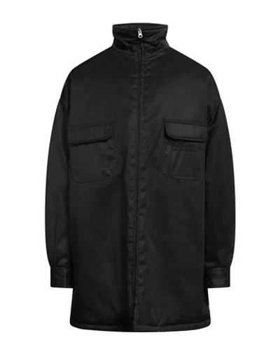 Mm6 Maison Margiela Man Coat Black Size M Polyester, Cotton
