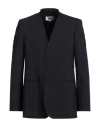 Mm6 Maison Margiela Man Jacket Midnight Blue Size 36 Polyester, Virgin Wool, Elastane In Blue