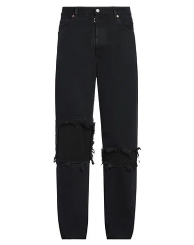 Mm6 Maison Margiela Man Jeans Black Size 34 Cotton, Elastane