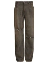 Mm6 Maison Margiela Man Jeans Brown Size 32 Cotton In Brown
