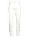 Mm6 Maison Margiela Man Jeans White Size 34 Cotton In White
