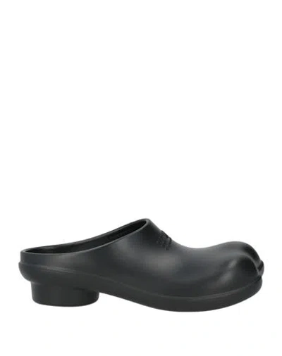 Mm6 Maison Margiela Man Mules & Clogs Black Size 9 Rubber