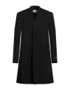 Mm6 Maison Margiela Man Overcoat & Trench Coat Black Size 40 Virgin Wool In Black