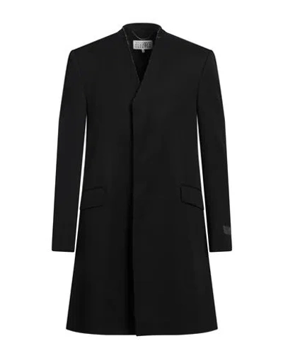 Mm6 Maison Margiela Man Overcoat & Trench Coat Black Size 40 Virgin Wool