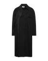 Mm6 Maison Margiela Man Overcoat & Trench Coat Black Size 40 Cotton, Polyamide In Black