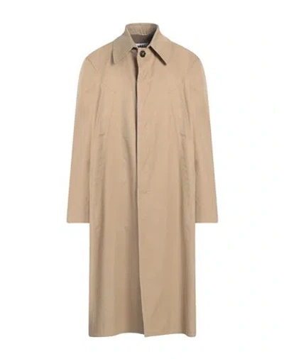 Mm6 Maison Margiela Man Overcoat & Trench Coat Khaki Size 40 Cotton In Beige