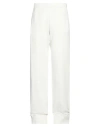 Mm6 Maison Margiela Man Pants Ivory Size M Cotton, Polyester In White