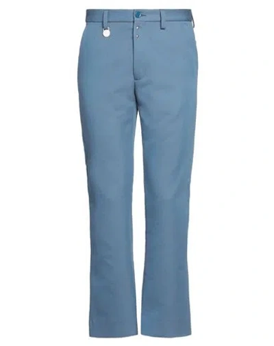 Mm6 Maison Margiela Man Pants Pastel Blue Size 32 Cotton, Polyamide
