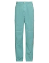 Mm6 Maison Margiela Man Pants Turquoise Size L Cotton In Blue