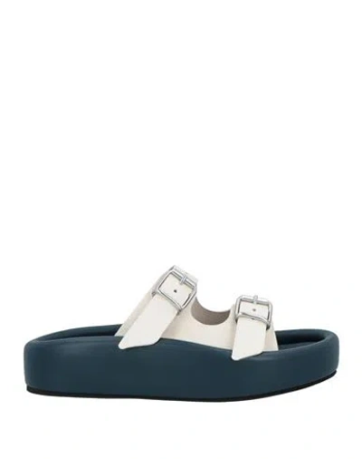 Mm6 Maison Margiela Man Sandals Cream Size 12 Leather In White