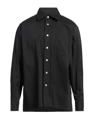 Mm6 Maison Margiela Pointed-collar Long-sleeves Shirt In Black