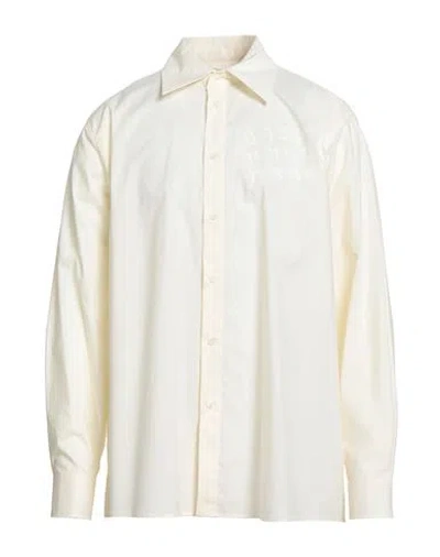 Mm6 Maison Margiela Man Shirt Ivory Size 40 Cotton In White