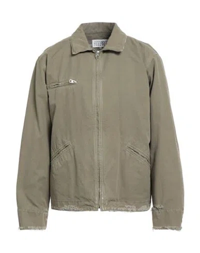 Mm6 Maison Margiela Man Shirt Khaki Size 42 Cotton In Gray