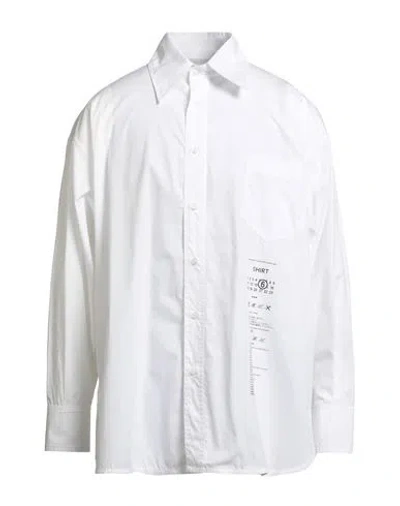 Mm6 Maison Margiela Man Shirt White Size 40 Cotton