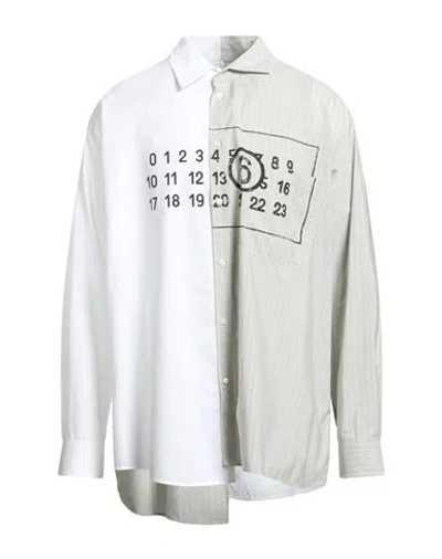 Mm6 Maison Margiela Man Shirt White Size 40 Cotton