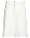 Mm6 Maison Margiela Man Shorts & Bermuda Shorts Ivory Size 30 Polyester, Elastane In White