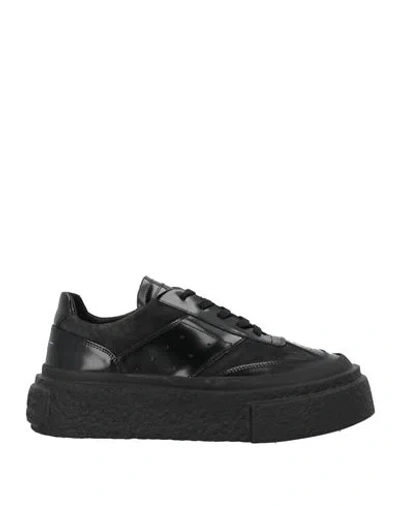 Mm6 Maison Margiela Man Sneakers Black Size 7 Leather