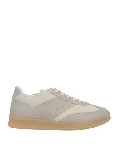 Mm6 Maison Margiela Man Sneakers Dove Grey Size 11 Leather