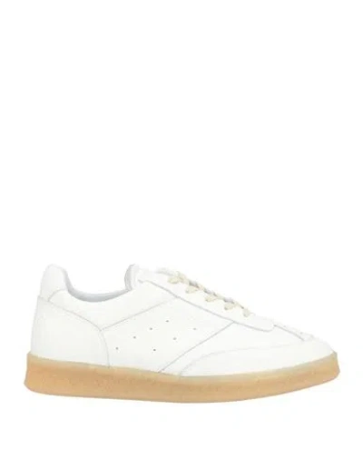 MM6 MAISON MARGIELA MM6 MAISON MARGIELA MAN SNEAKERS OFF WHITE SIZE 9 LEATHER