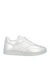 Mm6 Maison Margiela Man Sneakers Silver Size 9 Leather In Silver