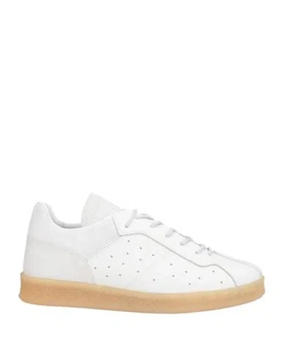 Mm6 Maison Margiela Man Sneakers White Size 9 Leather