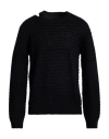 Mm6 Maison Margiela Man Sweater Black Size M Acrylic, Virgin Wool, Polyamide In Black