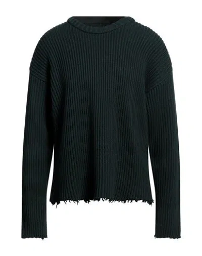 Mm6 Maison Margiela Man Sweater Dark Green Size M Cotton, Wool, Polyamide, Elastane