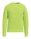 Mm6 Maison Margiela Man Sweater Lime Green Size Xl Cotton, Polyamide In Green